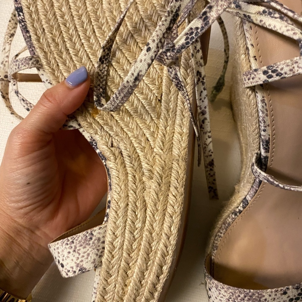 Aldo White and Tan Wedges with Strappy Design size 8.5 - Picture 3 of 15